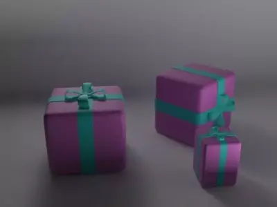 Gift Packet Low-poly 3D model