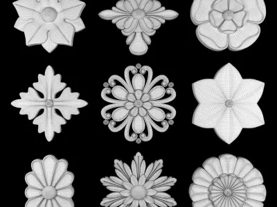 Ornament Element Pack 14 3D model