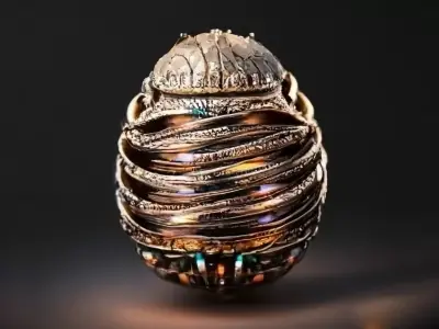 Realistic high quality Faberge Egg PBR 3D model