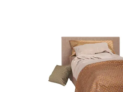 Children orange bed 3D model