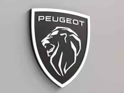 Peugeot logo 02 3D print model