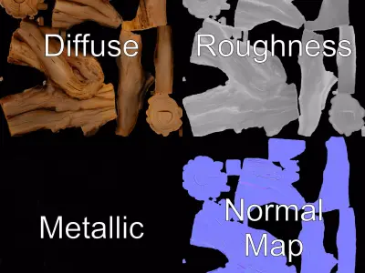 Twisted Timber model pack Low-poly 3D model