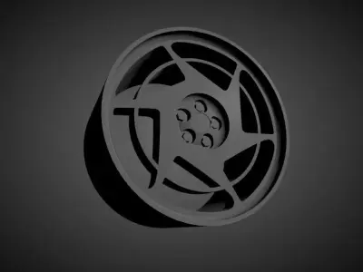 Corvette C4 OEM scalable and Printable rim 3D print model