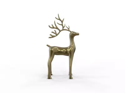 Stylized Reindeer Sculptures - Christmas Decor 3D print model