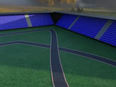  Race Track Low-poly 3D model
