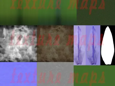 Flowerbed rock with grass 3D model