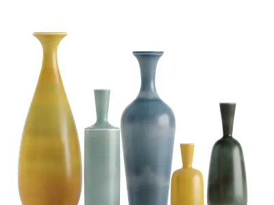 Berndt Friberg Set of five vases -1950 3D model