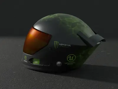 Helmet monster energy 3D model