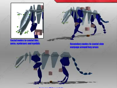 Tiger Animated Low-poly 3D model