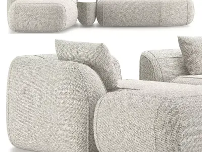 Wisemax Sofa Low-poly 3D model