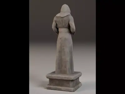 Robed Statue Low-poly 3D model