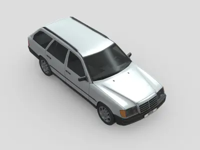 Mercedes-Benz W124 Low-poly 3D model