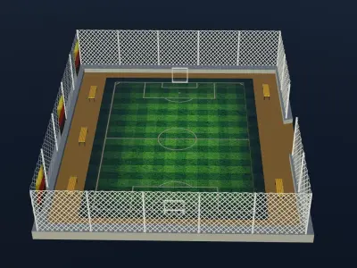 Soccer Stadium - Germany Low-poly 3D model
