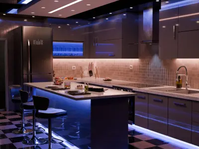 Modern Luxury Kitchen Interior Limited Time Launch Price 3D model