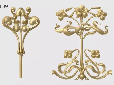 Art Nouveau Decor Set 3D print model