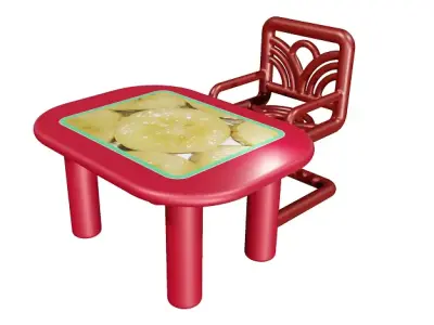 Fabulous Kids Dining Table Set 3D model