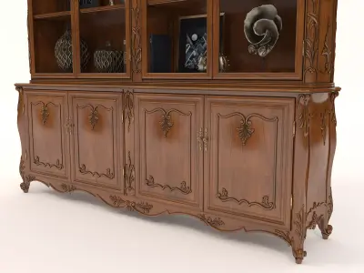 Classic Display Cabinet and Decoration 4 3D model