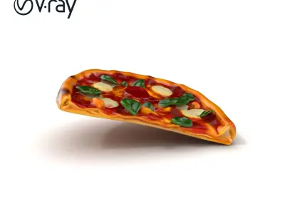 Margherita Artisan Pizza D Model Pack Low-poly 3D model