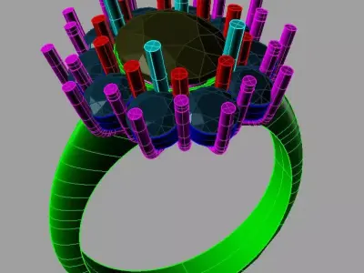 Classic Diana Engagement ring anello cestino an 172 3D print model