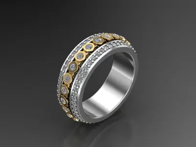 Luxury Wedding Ring 3D Print Model 3D print model