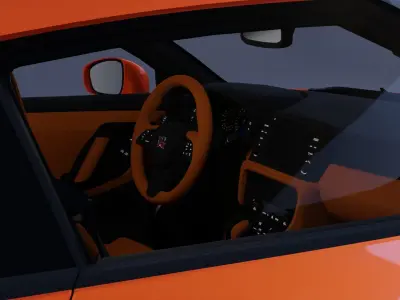 Nissan GTR 2017 Low-poly 3D model