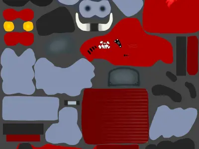 Cartoon Car Low-poly 3D model