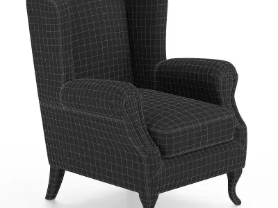 Choix de fauteuil bergere Low-poly 3D model