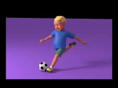 The sports men Low-poly 3D model