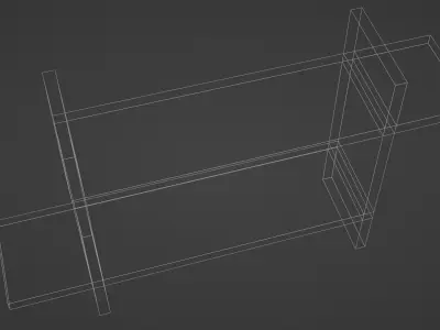 Wooden Shelf 3D model Free low-poly 3D model