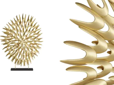 Starburst Metal Sculpture 3D model