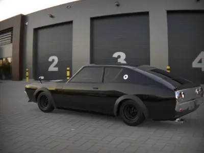 Nissan Skyline 1973 Low-poly 3D model