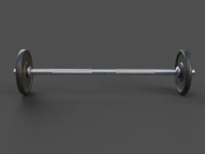 Futuristic Barbell Low-poly 3D model