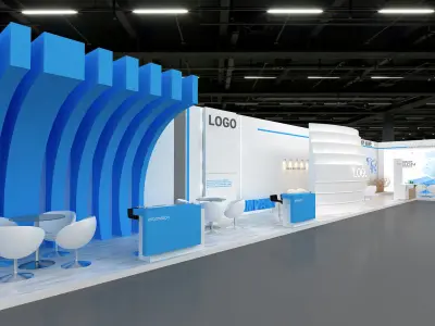 exhibition booth 3D 3D model