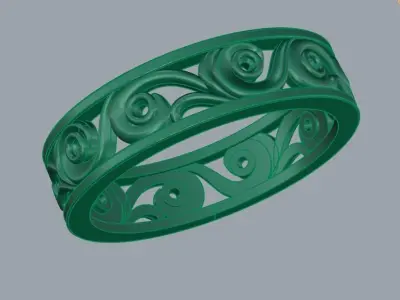 jewelry ring 3D print model 10