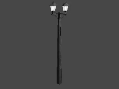 Park Lantern Low-poly 3D model