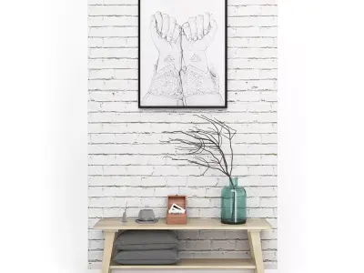 Decoration Set - Livingroom 05 3D model