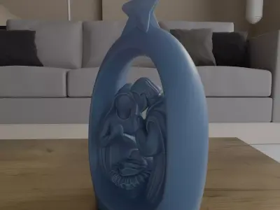 Modern Minimal Nativity Scene STL for 3D Printing 3D print model
