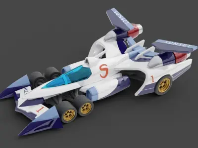 Future GPX Cyber Formula Asurada AKF Miniature Fan Art 3D print model