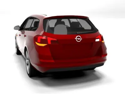 OPEL ASTRA J WAGON 2012 LOWPOLY Low-poly 3D model