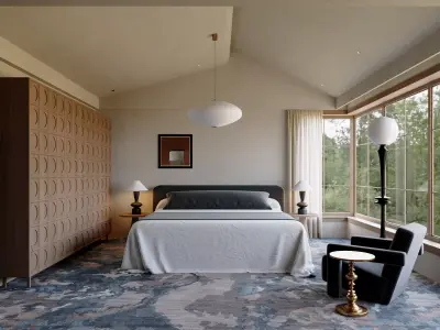 Bedroom interior scenes 3D model 6