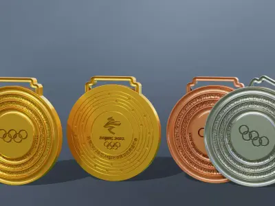 Beijing 2022 Olympic Medal 3D print model