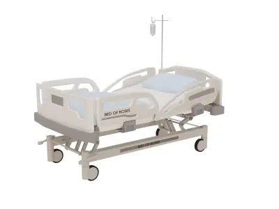 Hospital Bed High Quality 3D model Low-poly 3D model