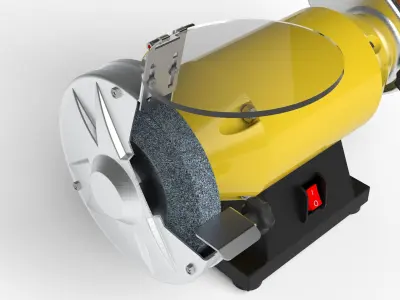 Bench Grinder 4K 3D model