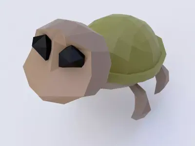 Baby turtle 3d model  Low-poly 3D model