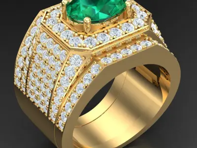 Luxury Men Rings Designs 4MR076 3D print model