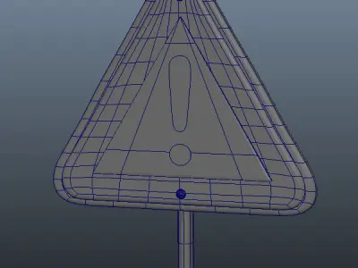 Warning sign  3D model