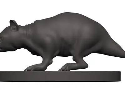Opossum armadillo figurine 3D model