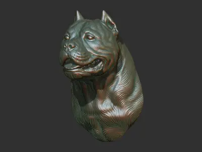 American bully head version 2 3D print model