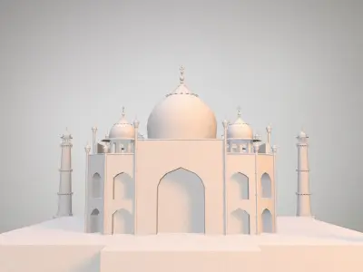 Taj Mahal Low-poly 3D model