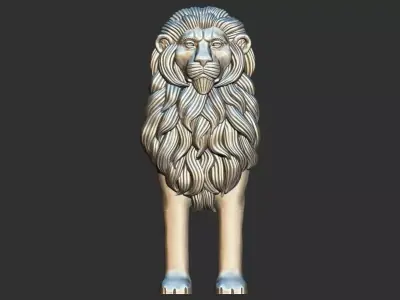LION BAS RELIEF 3D PRINT MODEL CNC  3D print model